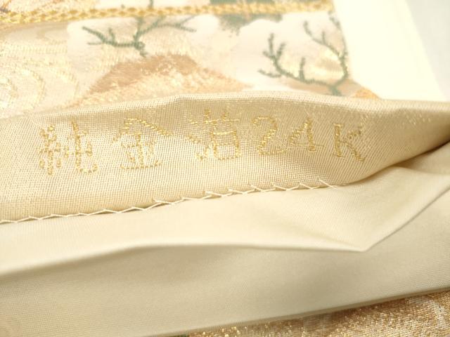 平和屋本店▼六通柄袋帯　京の四季　純金箔24K　正絹　逸品　未使用　CABL4602dy