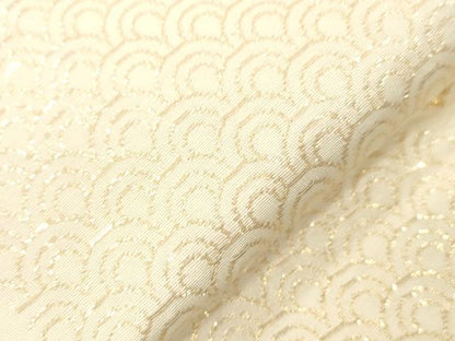 平和屋本店▼六通柄袋帯　亀甲松葉文　純金箔　24K　正絹　逸品　CABL4616dy