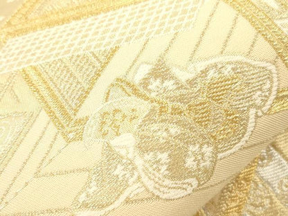 平和屋本店▼六通柄袋帯　人物風景文　本金箔　正絹　逸品　CABL4623dy