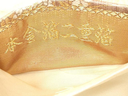 平和屋本店▼六通柄袋帯　琳派文様　本金箔二重箔　正絹　逸品　CABL4624dy