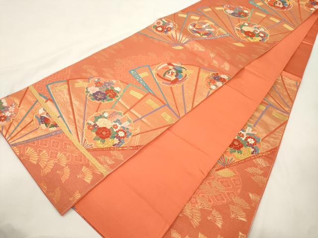 平和屋本店▼六通柄袋帯　桃山このみ　本金箔24K本漆本金箔　正絹　逸品　CABL4626dy