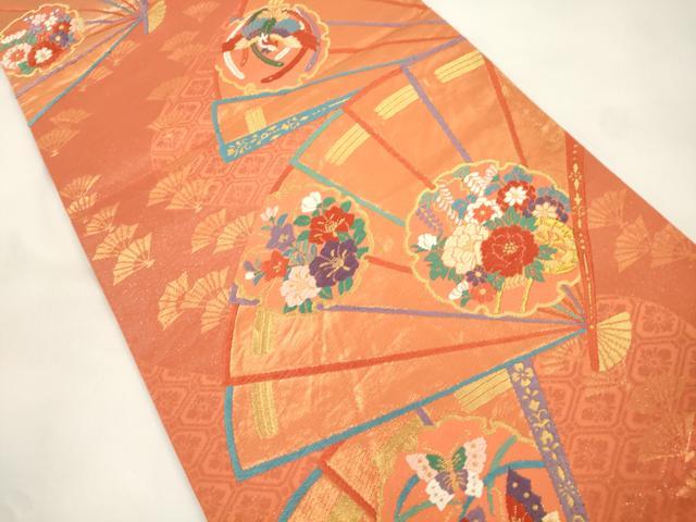 平和屋本店▼六通柄袋帯　桃山このみ　本金箔24K本漆本金箔　正絹　逸品　CABL4626dy