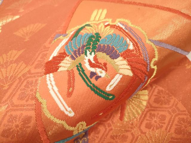 平和屋本店▼六通柄袋帯　桃山このみ　本金箔24K本漆本金箔　正絹　逸品　CABL4626dy