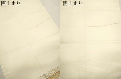 平和屋本店▼六通柄袋帯　唐織　琳派色紙鳳凰文　全面純金箔24K　正絹　逸品　CABL4630dy