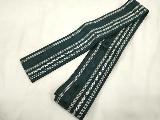 平和屋着物●男性　本場筑前博多織　角帯　献上　正絹　逸品　CABL4659dy