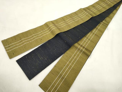 平和屋着物●男性　角帯　縞　正絹　逸品　CABL4664dy