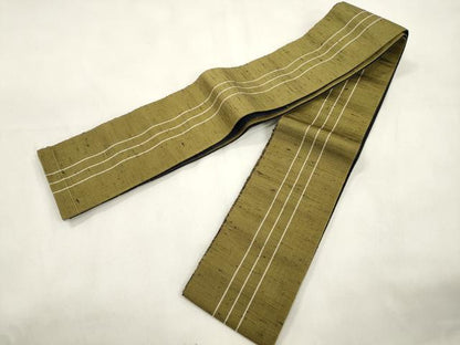平和屋着物●男性　角帯　縞　正絹　逸品　CABL4664dy