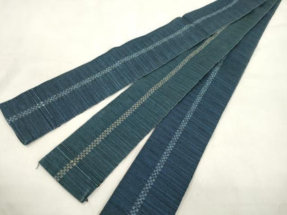 平和屋着物●男性　角帯　幾何学文　正絹　逸品　CABL4668dy