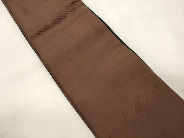 平和屋着物●男性　角帯　茶褐色　正絹　逸品　CABL4672dy