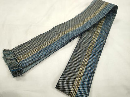 平和屋着物●男性　角帯　霞文　正絹　逸品　CABL4681dy