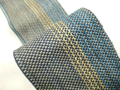 平和屋着物●男性　角帯　霞文　正絹　逸品　CABL4681dy