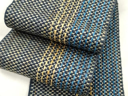 平和屋着物●男性　角帯　霞文　正絹　逸品　CABL4681dy