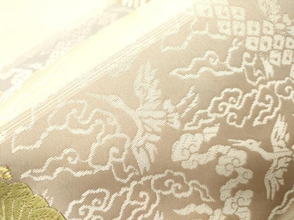平和屋着物●六通柄袋帯　唐織　花鳥文　正絹　逸品　CABL4703dy