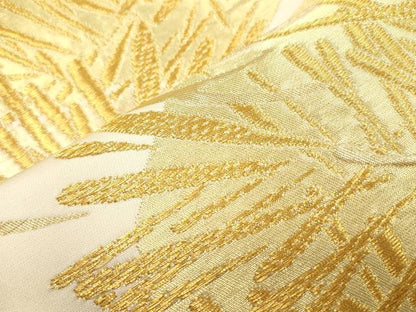 平和屋着物●西陣　川島織物　六通柄　本袋帯　松葉文　金糸　正絹　逸品　CABL4708dy