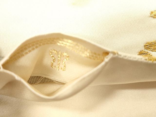 平和屋着物●西陣　川島織物　六通柄　本袋帯　松葉文　金糸　正絹　逸品　CABL4708dy