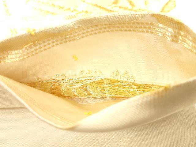 平和屋着物●西陣　川島織物　六通柄　本袋帯　松葉文　金糸　正絹　逸品　CABL4708dy