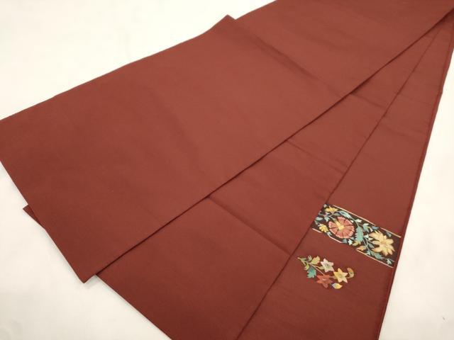 平和屋着物●太鼓柄袋帯　すくい織　草花文　金糸　正絹　逸品　CABL4713dy