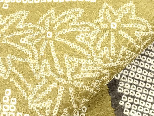 平和屋着物●名門　藤娘きぬたや・総絞り　九寸名古屋帯　草花文　正絹　逸品　CABL4716dy