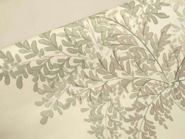 平和屋着物●三浦逸鬼　塩瀬　九寸名古屋帯　手描き　草木文　正絹　逸品　CABL4718dy