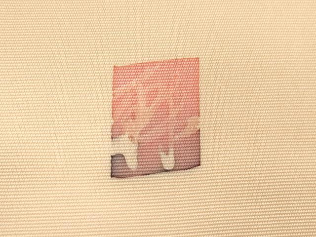 平和屋着物●塩瀬　九寸名古屋帯　作家物　ろうけつ染め　草花文　正絹　逸品　CABL4722dy