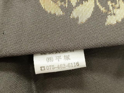 平和屋着物●九寸名古屋帯　唐織　舞花文　金糸　正絹　逸品　CABL4723dy
