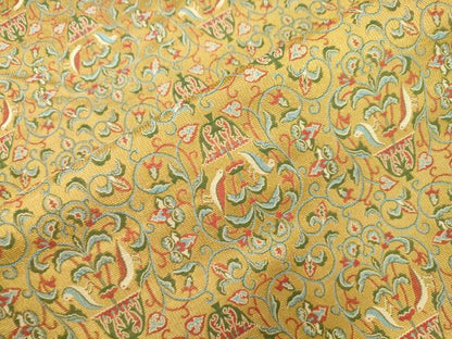 平和屋着物●全通柄九寸名古屋帯　東欧織文　花鳥文　金糸　正絹　逸品　CABL4731dy