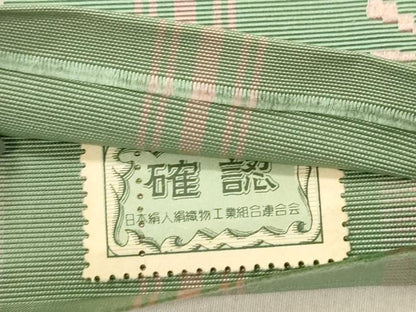 平和屋着物●本場筑前博多織　つけ帯　献上　正絹　逸品　CABL4750dy