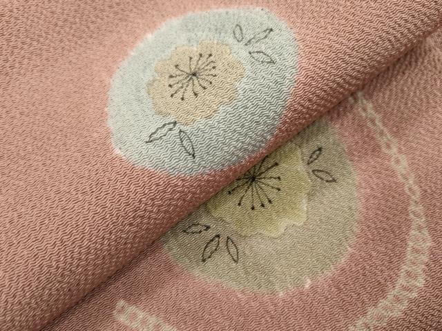 平和屋着物●つけ帯　絞り　舞花文　鬼しぼ縮緬　正絹　逸品　CABL4755dy