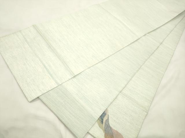 平和屋着物▽太鼓柄袋帯　スリーシーズン　春夏秋　櫛織　道長文　正絹　逸品　CABL4757dy
