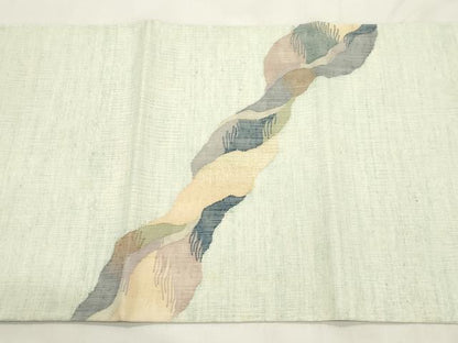 平和屋着物▽太鼓柄袋帯　スリーシーズン　春夏秋　櫛織　道長文　正絹　逸品　CABL4757dy