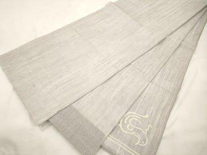 平和屋着物▽太鼓柄袋帯　スリーシーズン　春夏秋　すくい織　幾何学鳥文　正絹　逸品　CABL4759dy