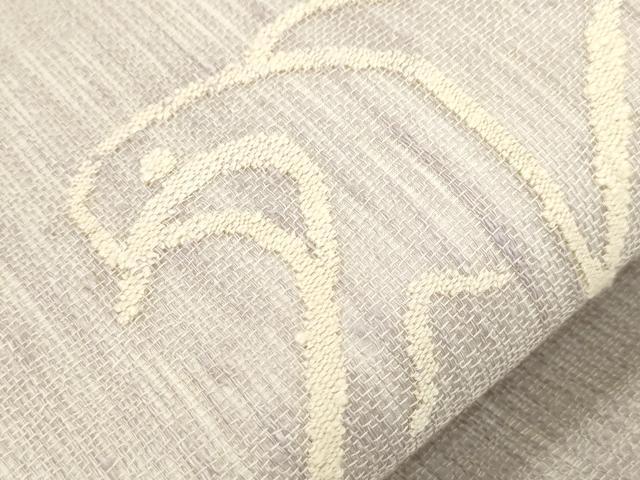 平和屋着物▽太鼓柄袋帯　スリーシーズン　春夏秋　すくい織　幾何学鳥文　正絹　逸品　CABL4759dy