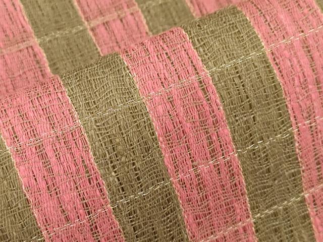平和屋着物▽全通柄袋帯　スリーシーズン　春夏秋　櫛織　格子柄　正絹　逸品　CABL4760dy