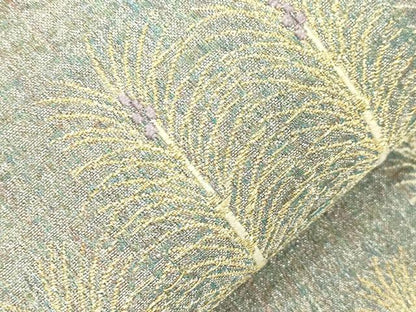 平和屋着物▽六通柄袋帯　スリーシーズン　春夏秋　草木文　金糸　正絹　逸品　CABL4768dy