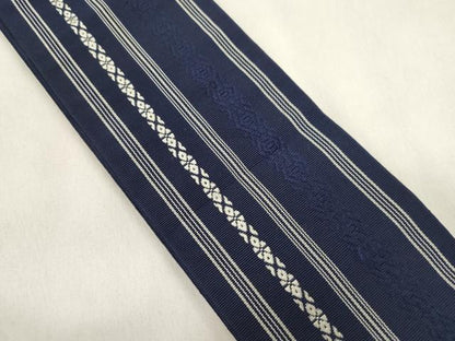 平和屋着物●男性　本場筑前博多織　角帯　献上　正絹　逸品　CABL4774dy