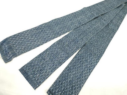 平和屋着物●男性　本場筑前博多織　角帯　霞文　正絹　逸品　CABL4778dy