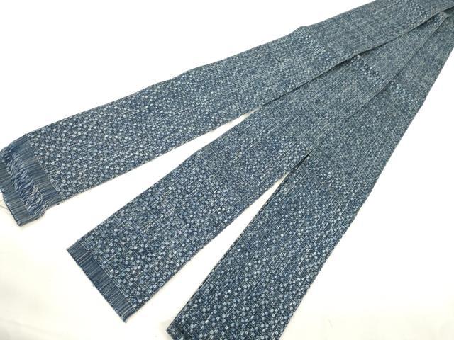 平和屋着物●男性　本場筑前博多織　角帯　霞文　正絹　逸品　CABL4778dy