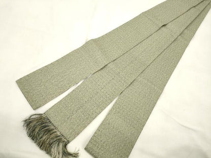 平和屋着物●男性　本場筑前博多織　角帯　霞文　正絹　逸品　CABL4783dy