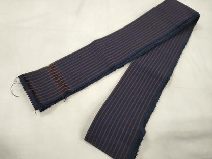 平和屋着物●男性　角帯　紬地　縞　正絹　逸品　CABL4794dy