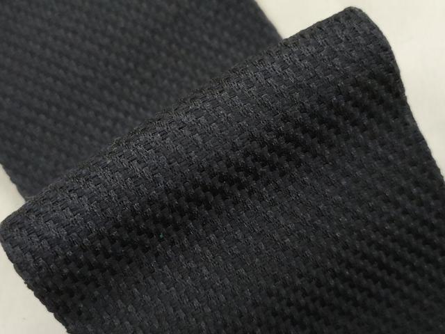 平和屋着物●男性　本場筑前博多織　角帯　濃紺地　正絹　逸品　CABL4797dy