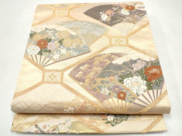 平和屋本店▼六通柄袋帯　唐織　寿選　本金　正絹　逸品　CABL4814hy