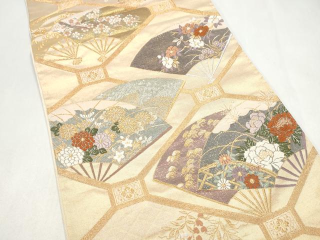 平和屋本店▼六通柄袋帯　唐織　寿選　本金　正絹　逸品　CABL4814hy
