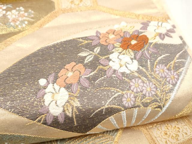 平和屋本店▼六通柄袋帯　唐織　寿選　本金　正絹　逸品　CABL4814hy