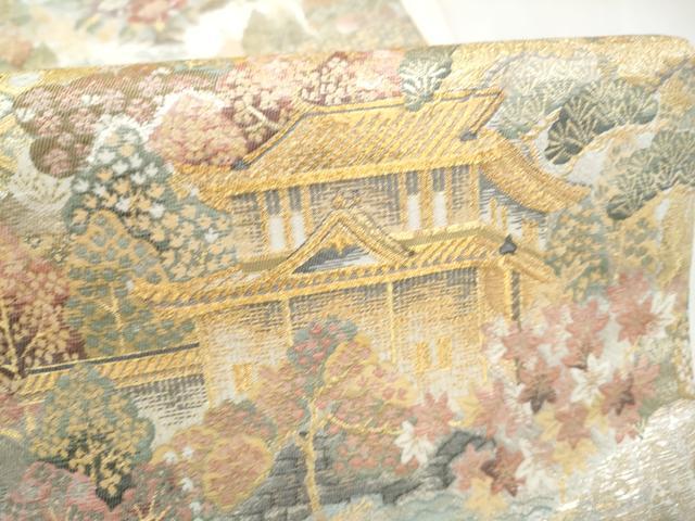 平和屋本店▼六通柄袋帯　京洛紹紀錦　本金箔　正絹　逸品　CABL4823hy