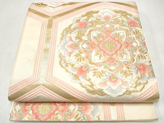 平和屋本店▼六通柄袋帯　松風　本金24K箔　正絹　逸品　CABL4828hy
