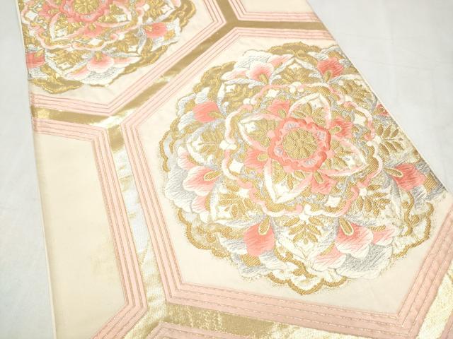 平和屋本店▼六通柄袋帯　松風　本金24K箔　正絹　逸品　CABL4828hy