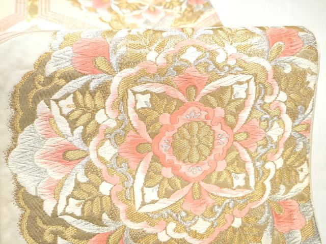平和屋本店▼六通柄袋帯　松風　本金24K箔　正絹　逸品　CABL4828hy