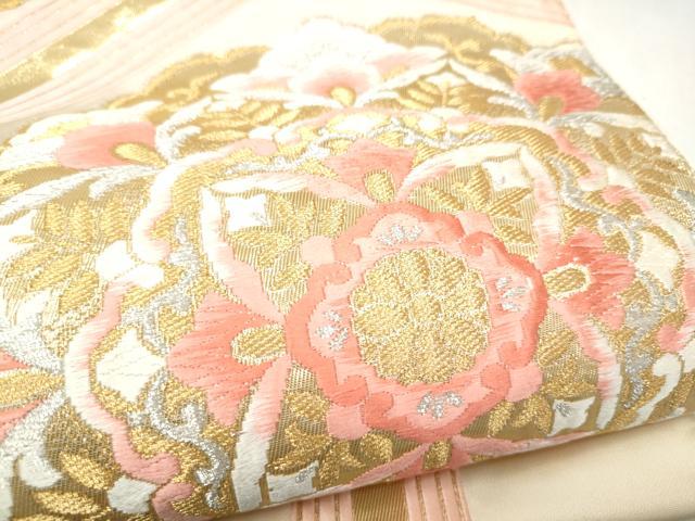 平和屋本店▼六通柄袋帯　松風　本金24K箔　正絹　逸品　CABL4828hy