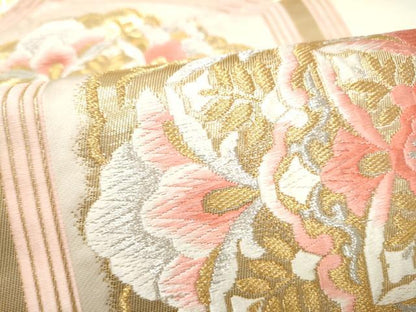 平和屋本店▼六通柄袋帯　松風　本金24K箔　正絹　逸品　CABL4828hy
