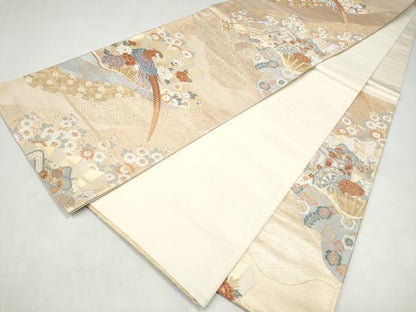 平和屋本店▼六通柄袋帯　唐織　古典錦　本金二重箔　正絹　逸品　CABL4835hy